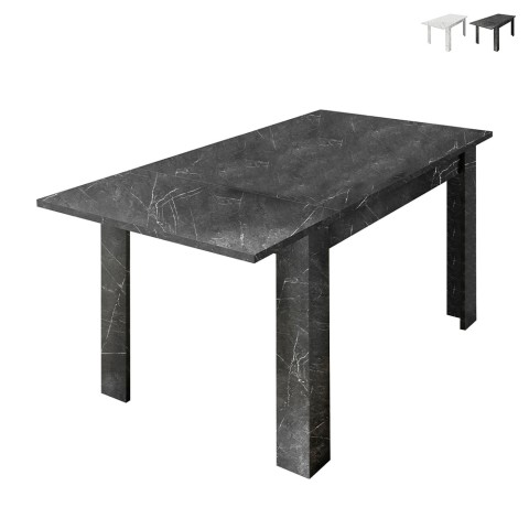 Tavolo da pranzo allungabile effetto marmo 90x137-185cm moderno Auris Promozione