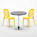 Tavolino Rotondo Nero 70x70cm Con 2 Sedie Interno WEDDING Cosmopolitan Acquisto