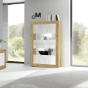 Vetrina salotto moderna 4 ante in legno bianco 102x43cm Tina WB Basic Offerta