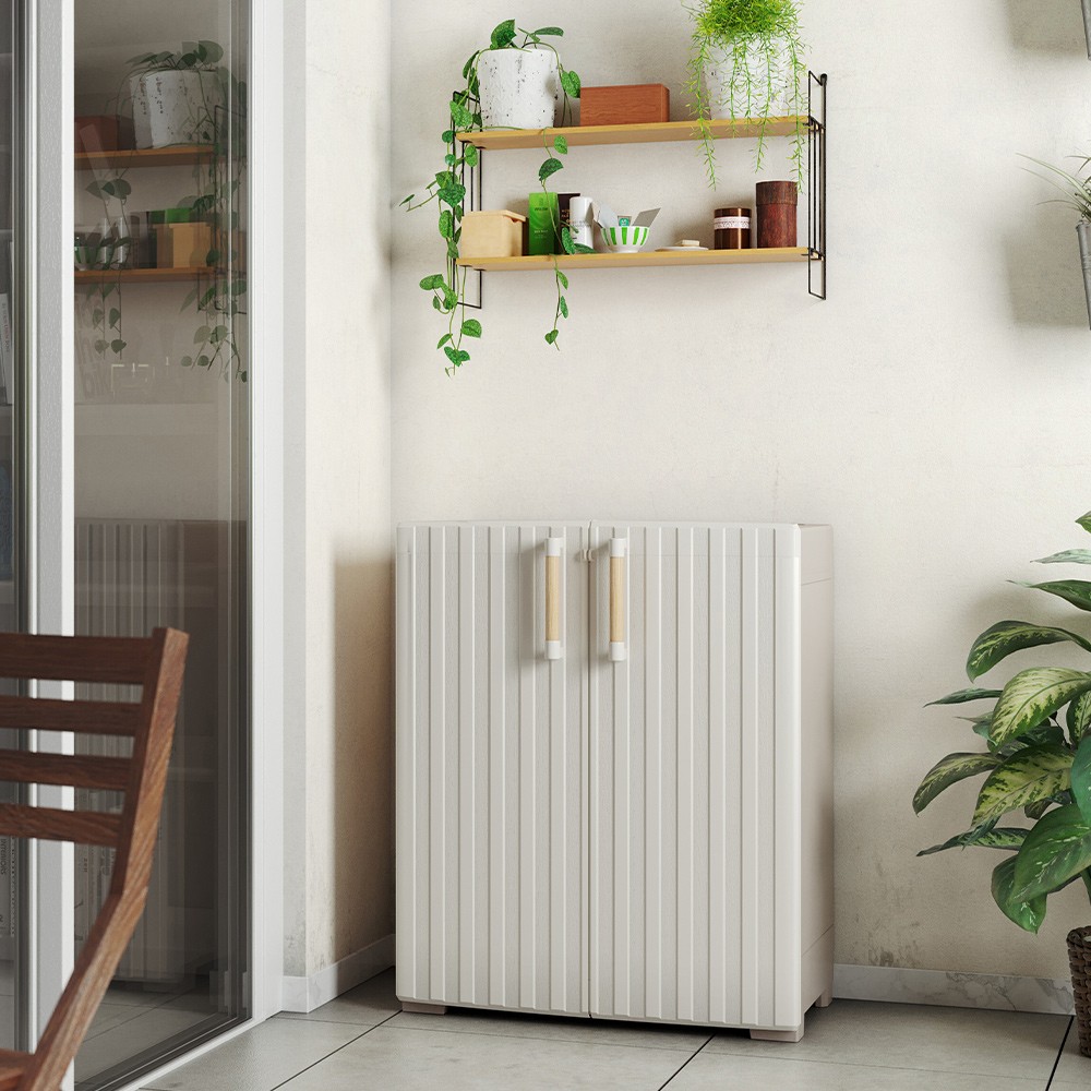 Armadietto da esterno 80x45x98h ripiano regolabile Groove Basso Keter