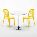 Tavolino Rotondo Bianco 70x70cm Con 2 Sedie Interno WEDDING Long Island Costo