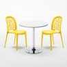 Tavolino Rotondo Bianco 70x70cm Con 2 Sedie Interno WEDDING Long Island Costo
