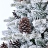 Albero di Natale artificiale addobbato e innevato 240cm con pigne Uppsala Offerta
