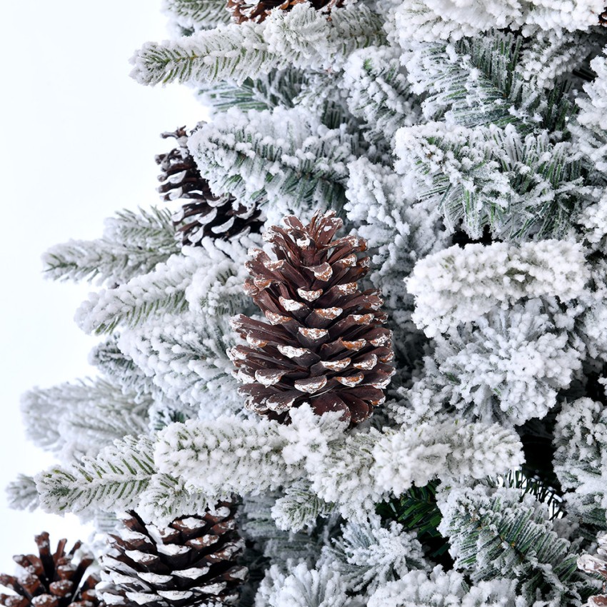 Bildsberg albero di Natale artificiale 210cm con neve finta e pigne