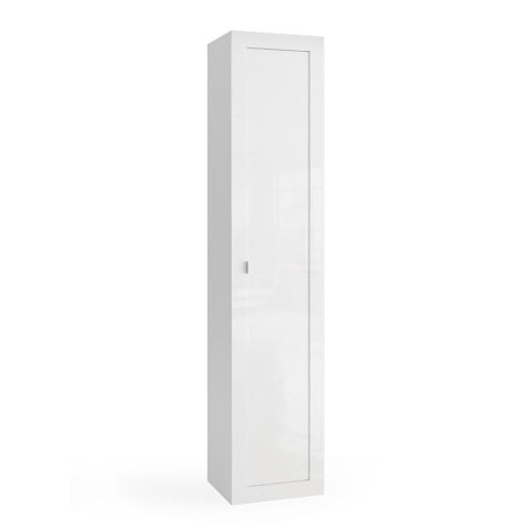 Mobile armadio a colonna bagno 1 anta contenitore bianco lucido Telma Promozione