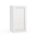 Armadietto bagno salvaspazio 1 anta 42x35x78cm bianco lucido Sammy Offerta