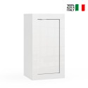 Armadietto bagno salvaspazio 1 anta 42x35x78cm bianco lucido Sammy Vendita