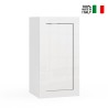 Armadietto bagno salvaspazio 1 anta 42x35x78cm bianco lucido Sammy Vendita