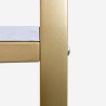 Tavolo manicure estetista metallo dorato effetto marmo 110x43x81cm Lipota Sconti