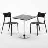 Tavolino Quadrato Nero 70x70cm Con 2 Sedie Interno Parisienne Mojito Scelta
