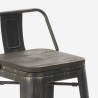 set tavolo alto da bar nero 4 sgabelli con schienale cruzville Caratteristiche