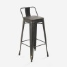 set tavolo alto da bar nero 4 sgabelli con schienale cruzville Scelta