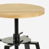 Set tavolo alto bianco legno 140x40cm 2 sgabelli bar girevoli Creswell Catalogo