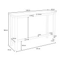 set 2 sgabelli bar schienale tavolo alto 140x40 industriale ludlow 