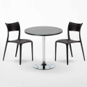 Tavolino Rotondo Nero 70x70cm Con 2 Sedie Interno Parisienne Cosmopolitan Prezzo