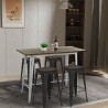 set tavolo 120x60 bianco alto 4 sgabelli da bar vintage swanton Saldi