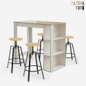Set tavolo alto cucina 120x60cm 4 sgabelli girevoli regolabili Redmond Vendita