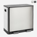 Pattumiera 60 litri raccolta differenziata 2 cestini a pedale Lindo XL Promozione