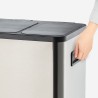 Pattumiera 60 litri raccolta differenziata 2 cestini a pedale Lindo XL Modello