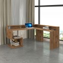 Scrivania casa ufficio design ad angolo moderna sopralzo Esse 2 A Plus Sconti
