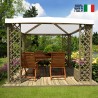 Gazebo in legno giardino 3x3m telo PVC bianco anti UV Fox JT40 Pocket Vendita