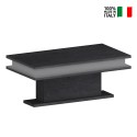 Tavolino da caffè salotto moderno con luce LED RGB 100x55cm Little Big Misure