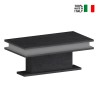 Tavolino da caffè salotto moderno con luce LED RGB 100x55cm Little Big Misure