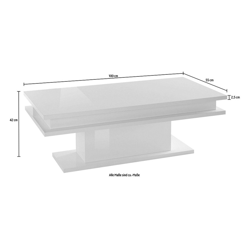 Little Big Tavolino basso da caffè 100x55cm salotto design moderno