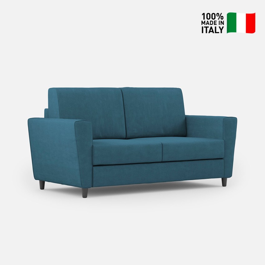 Yasel 140 divano 2 posti stile moderno rivestimento in tessuto 172cm