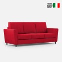 Divano soggiorno 3 posti elegante moderno in tessuto 212cm Yasel 180 