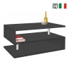Tavolino da salotto moderno rettangolare 90x55cm 2 ripiani Zeta 90 Misure