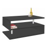 Tavolino da salotto moderno rettangolare 90x55cm 2 ripiani Zeta 90 