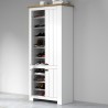 Scarpiera 4 ante armadio multiuso 84x42x200cm bianco classico Hillrose 