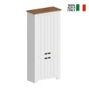 Scarpiera 4 ante armadio multiuso 84x42x200cm bianco classico Hillrose Catalogo