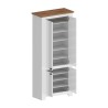 Scarpiera 4 ante armadio multiuso 84x42x200cm bianco classico Hillrose Caratteristiche