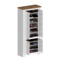 Scarpiera 4 ante armadio multiuso 84x42x200cm bianco classico Hillrose Prezzo