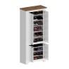 Scarpiera 4 ante armadio multiuso 84x42x200cm bianco classico Hillrose Prezzo