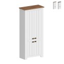 Scarpiera 4 ante armadio multiuso 84x42x200cm bianco classico Hillrose Vendita