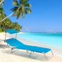 4 Lettini spiaggia mare brandina pieghevole alluminio Cancun Sconti