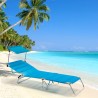 4 Lettini spiaggia mare brandina pieghevole alluminio Cancun Sconti