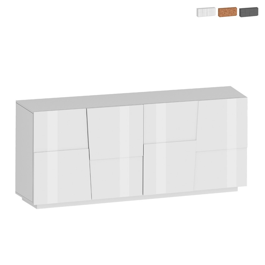 Credenza soggiorno madia stile moderno 4 ante 200x44x86 Darill Offerta