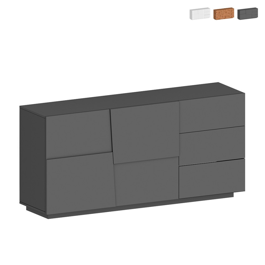 Credenza 2 ante 3 cassetti moderna soggiorno camera da letto Glencoe Vendita Credenza 2 ante 3 cassetti moderna soggiorno camera da letto Glencoe Vendita