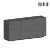 Credenza 2 ante 3 cassetti moderna soggiorno camera da letto Glencoe Scelta