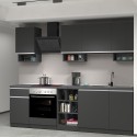 Cucina lineare completa 256cm design moderno componibile Domina 