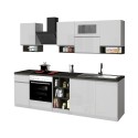 Cucina completa componibile design lineare stile moderno 256cm Essence 