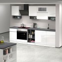 Cucina completa componibile design lineare stile moderno 256cm Essence Scelta