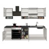 Cucina completa componibile design lineare stile moderno 256cm Essence 