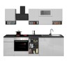 Cucina completa componibile design lineare stile moderno 256cm Essence 