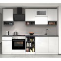 Cucina completa componibile design lineare stile moderno 256cm Essence 