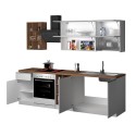 Cucina moderna completa design lineare 256cm componibile Unica 